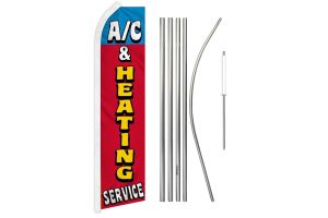 A/C & Heating Services Super Flag & Pole Kit