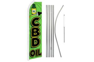 C.B.D. Oil Super Flag & Pole Kit