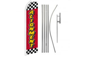 Alignment (Red Checkered) Super Flag & Pole Kit