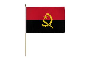 Angola 12x18in Stick Flag