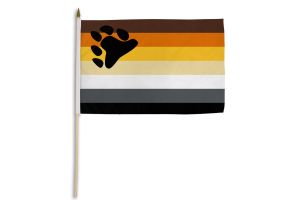 Bear Pride 12x18in Stick Flag