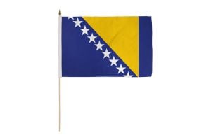 Bosnia & Herzegovina 12x18in Stick Flag