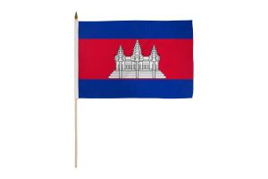 Cambodia 12x18in Stick Flag