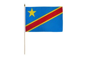 Congo Democratic Republic 12x18in Stick Flag