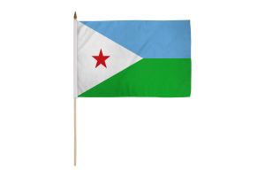 Djibouti 12x18in Stick Flag