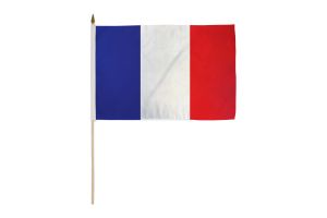 France 12x18in Stick Flag