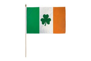 Ireland (Clover) 12x18in Stick Flag