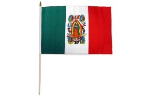 Lady of Guadalupe 12x18in Stick Flag