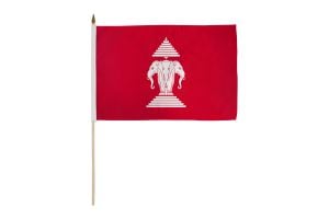 Laos (Old) 12x18in Stick Flag