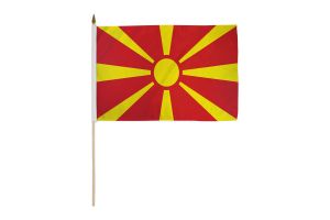 North Macedonia 12x18in Stick Flag