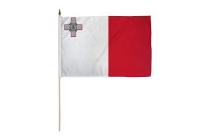 Malta 12x18in Stick Flag