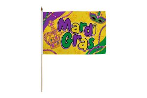 Mardi Gras (Beads) 12x18in Stick Flag