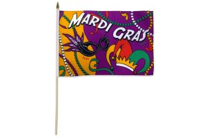 Mardi Gras (Party) 12x18in Stick Flag