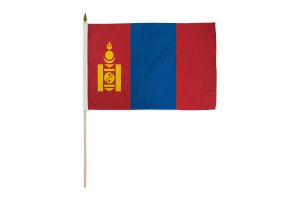 Mongolia 12x18in Stick Flag