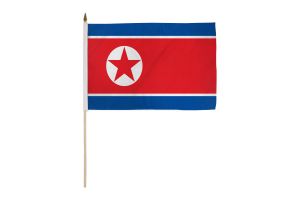 North Korea 12x18in Stick Flag