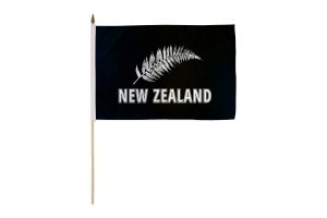 New Zealand (Silver Fern) 12x18in Stick Flag