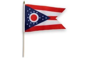 Ohio 12x18in Stick Flag
