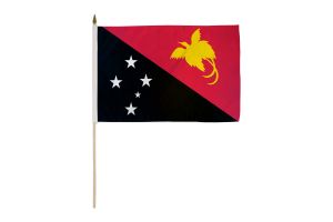 Papua New Guinea 12x18in Stick Flag