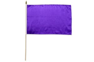 Purple Solid Color 12x18in Stick Flag