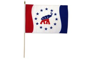 Republican 12x18in Stick Flag
