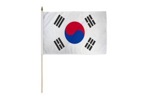 South Korea 12x18in Stick Flag