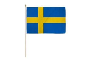 Sweden 12x18in Stick Flag