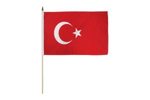 Turkiye (Turkey) 12x18in Stick Flag