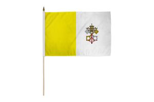 Vatican City 12x18in Stick Flag