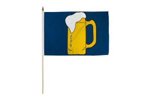 Beer Mug Blue 12x18in Stick Flag