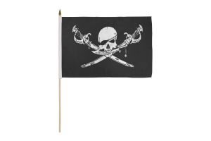 Brethren of the Coast Pirate 12x18in Stick Flag