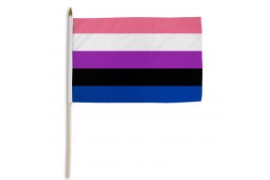 Genderfluid 12x18in Stick Flag