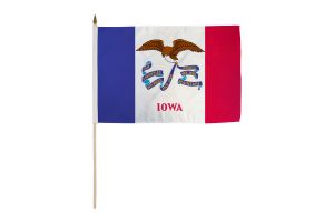 Iowa 12x18in Stick Flag