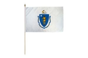 Massachusetts 12x18in Stick Flag