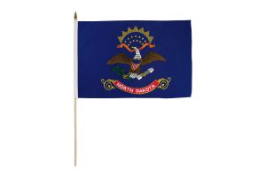 North Dakota 12x18in Stick Flag