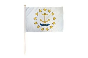Rhode Island 12x18in Stick Flag