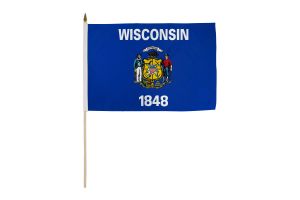 Wisconsin 12x18in Stick Flag