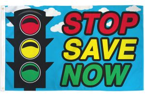 Stop Save Now Flag 3x5ft Poly