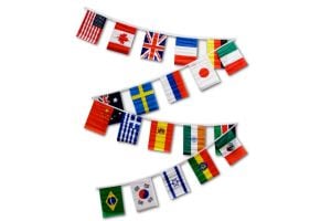 30ft String Flag Set of 20 International Country Flags