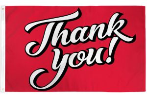 Thank You! (Red) Flag 3x5ft Poly