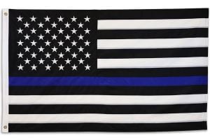 Thin Blue Line USA Embroidered Flag 3x5ft