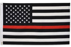 Thin Red Line USA Embroidered Flag 3x5ft