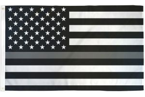 Thin Gray Line USA Flag 2x3ft Poly