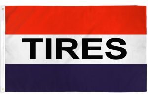 Tires Flag 3x5ft Poly