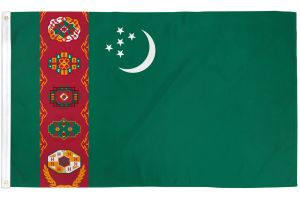 Turkmenistan Flag 2x3ft Poly