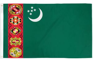 Turkmenistan (Old) Flag 3x5ft Poly