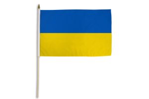 Ukraine 12x18in Stick Flag