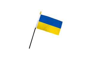 Ukraine 4x6in Stick Flag