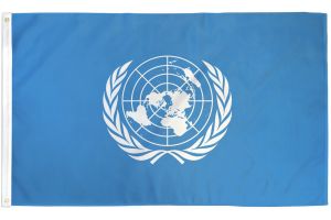 United Nations Flag 3x5ft Poly