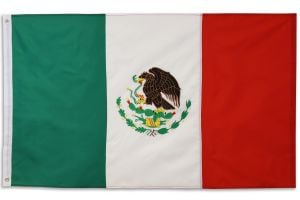Mexico Embroidered Flag 3x5ft