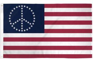 Peace USA (Stars) Flag 3x5ft Poly